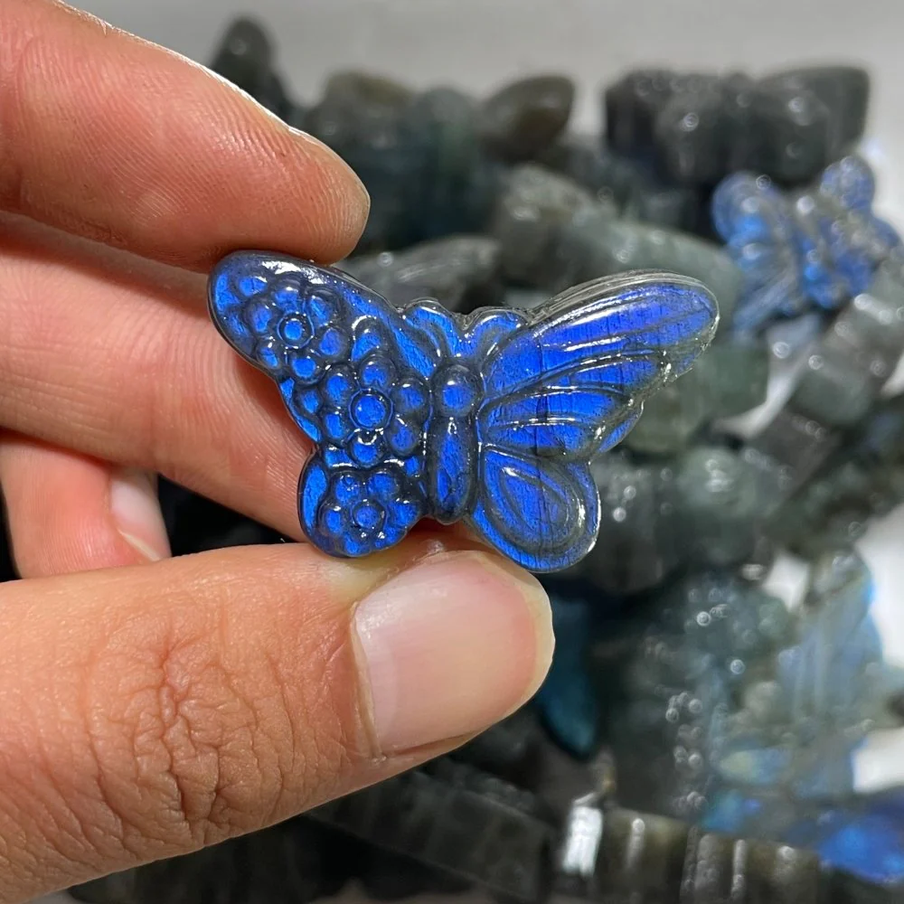 High Quality Labradorite Stone Butterfly Carving Wholesale - Image 2