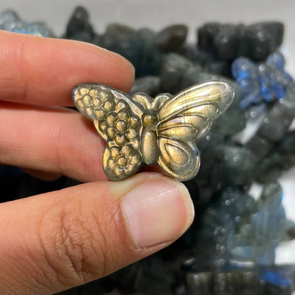 High Quality Labradorite Stone Butterfly Carving Wholesale - Image 3