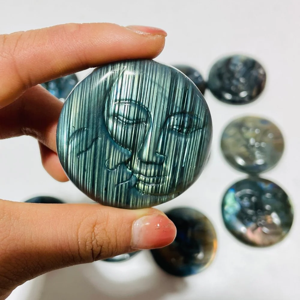 High Quality Labradorite Sun Moon Face Wholesale - Image 3