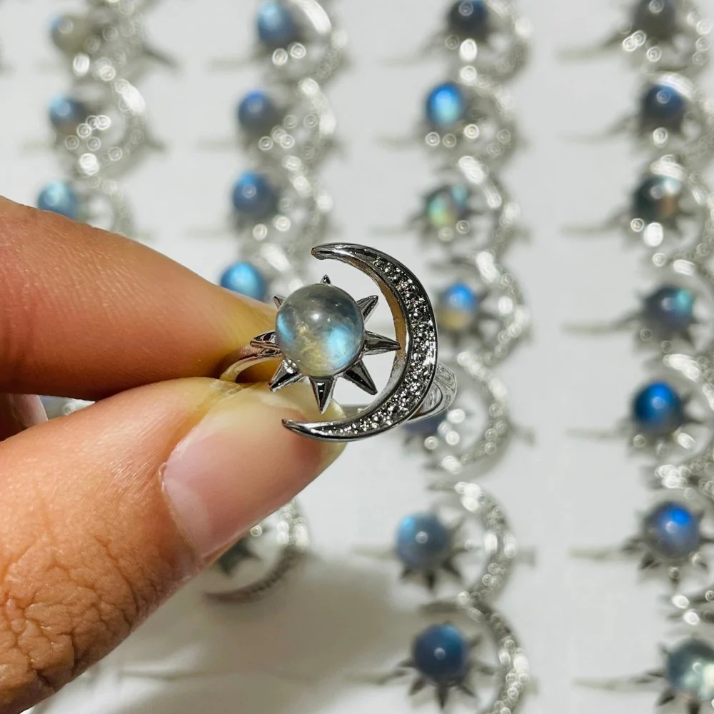 Labradorite Sun Moon Ring Wholesale - Image 4