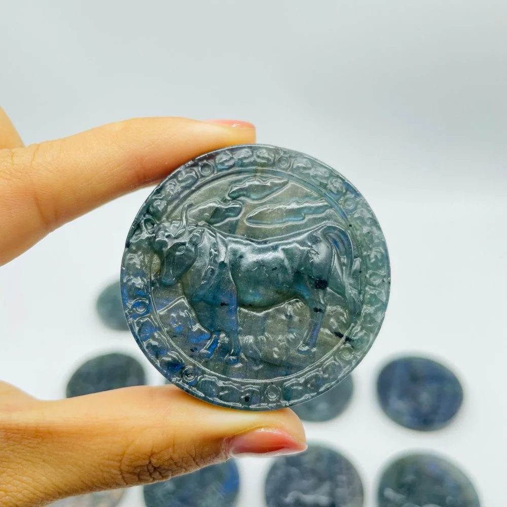 Labradorite Twelve Constellations Carving Wholesale - Image 5