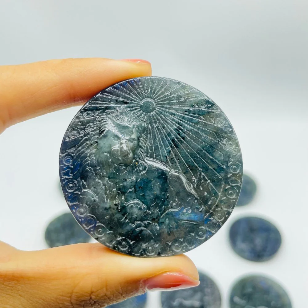 Labradorite Twelve Constellations Carving Wholesale - Image 8