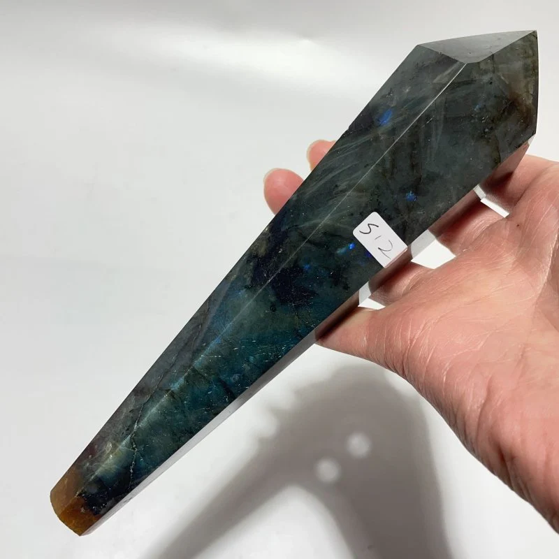 9 Pieces High Quality Labradorite Magic Scepter Wand Points With Stand - Image 8