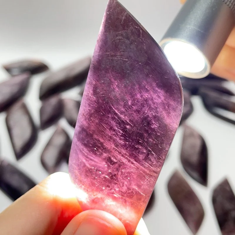 29 Pieces High Quality Purple Flash Lepidolite Leaf - Image 6