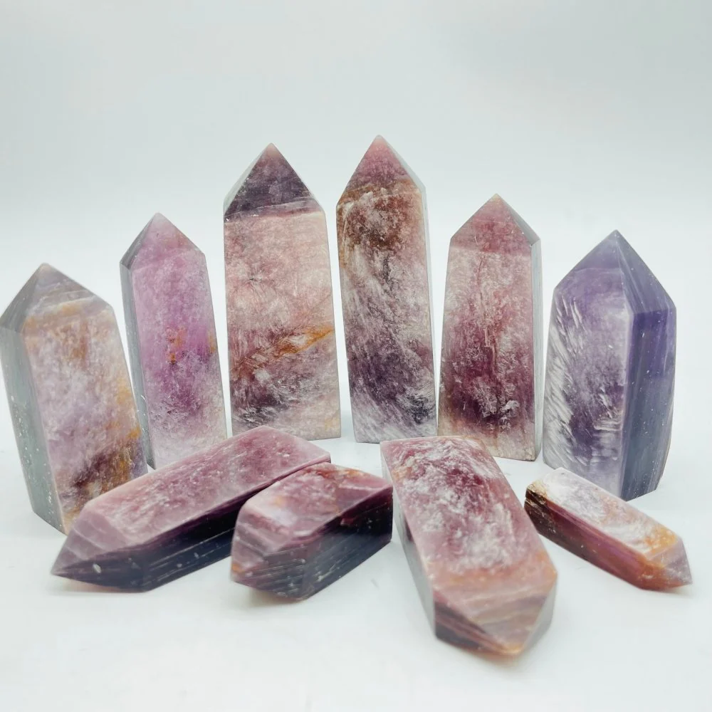 High Quality Purple Lepidolite Tower Points Wholesale - Image 6