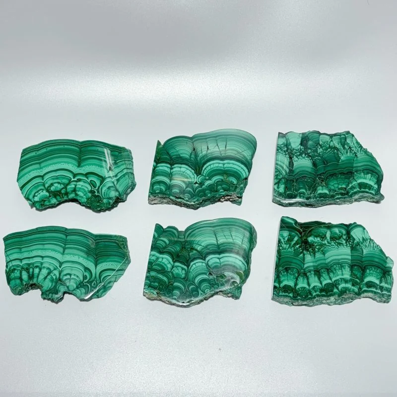 3 Pairs Beautiful Symmetry Malachite Slab - Image 2