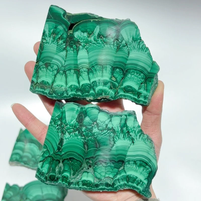 3 Pairs Beautiful Symmetry Malachite Slab - Image 4