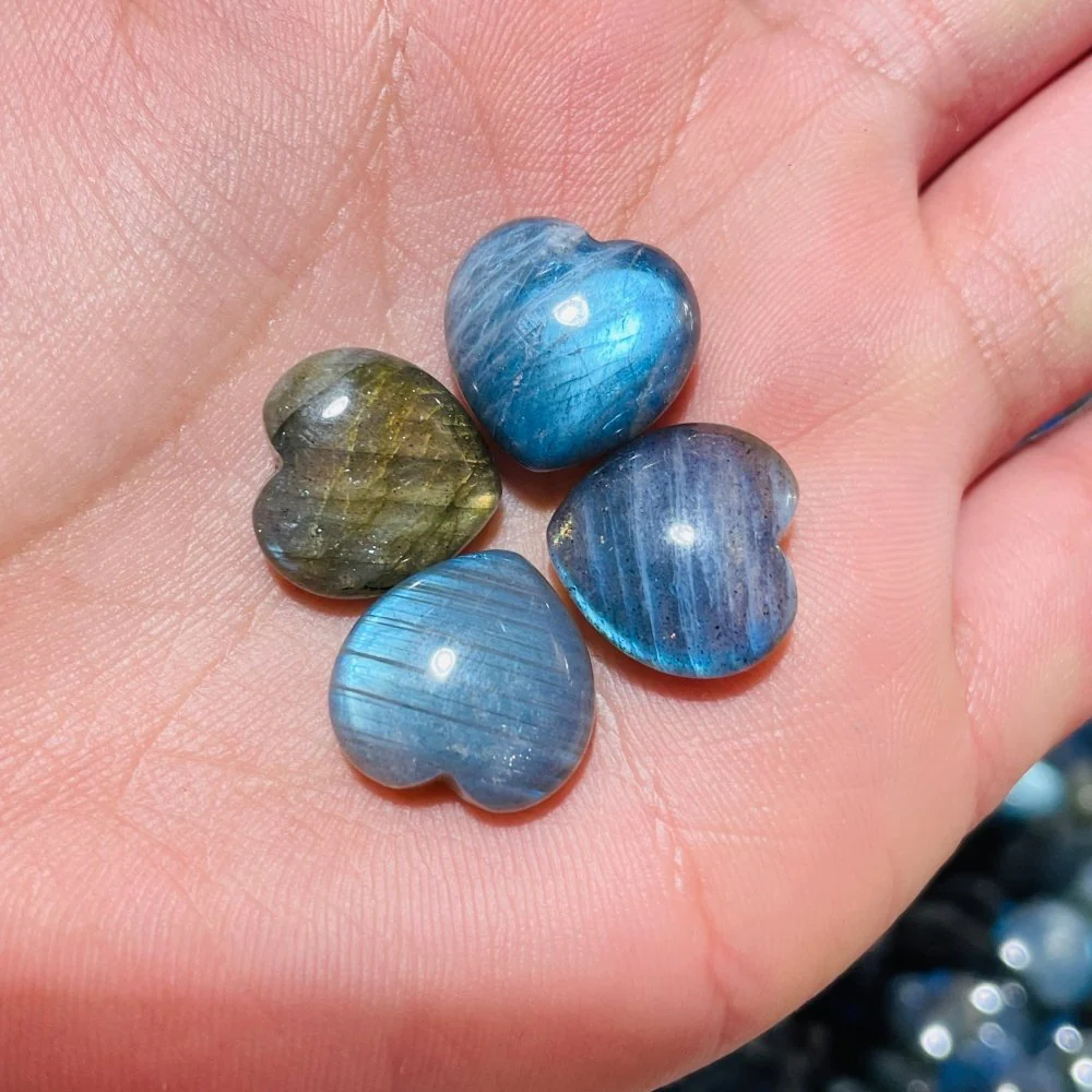 High Quality Mini Labradorite Heart DIY Pendant Wholesale - Image 2