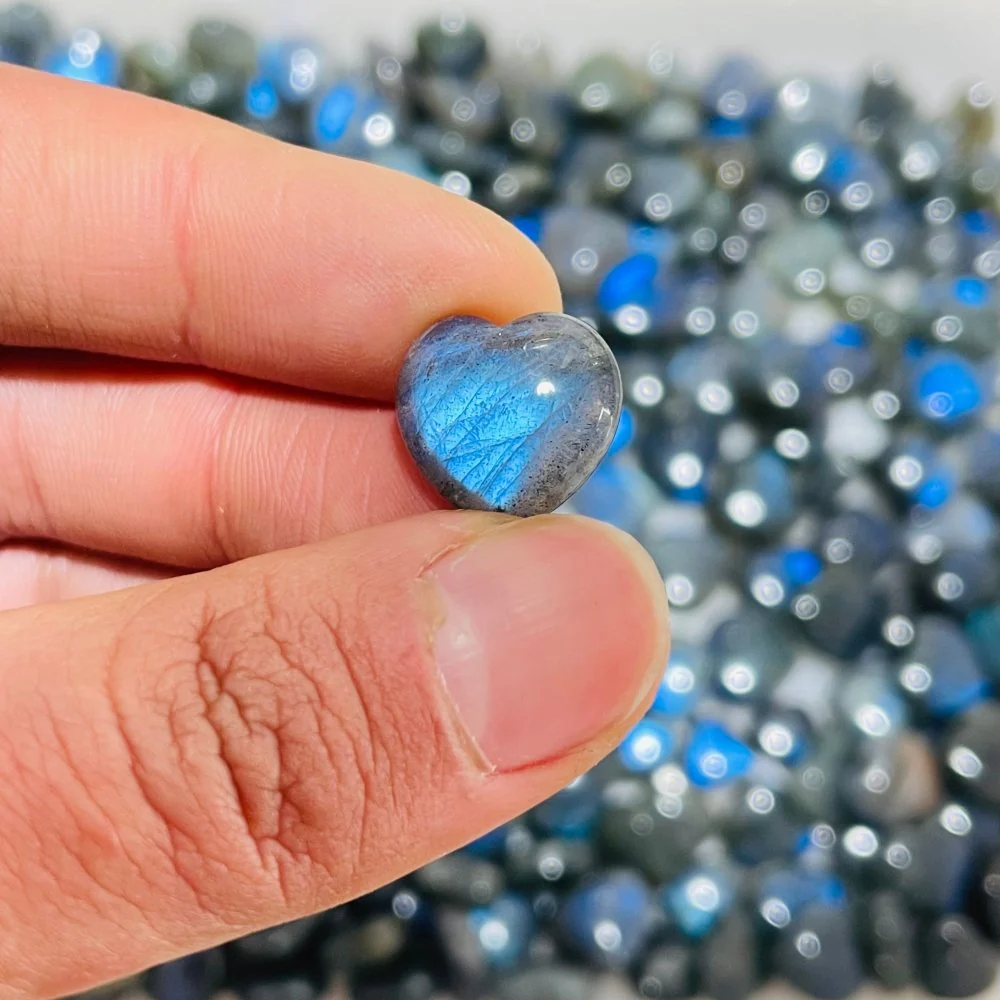 High Quality Mini Labradorite Heart DIY Pendant Wholesale - Image 3