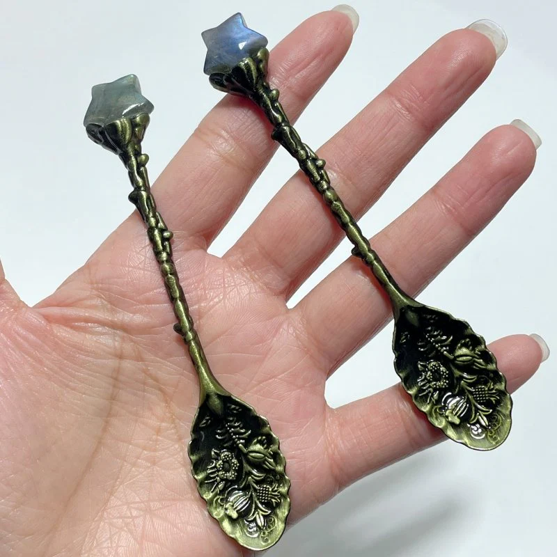 High Quality Mini Labradorite Star Coffee Spoon Wholesale - Image 4