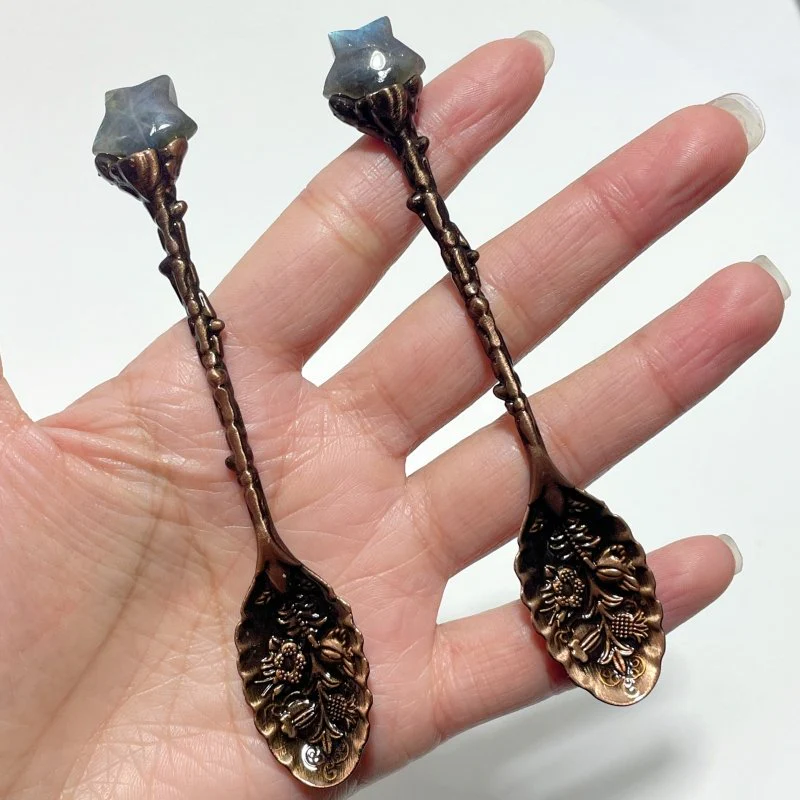 High Quality Mini Labradorite Star Coffee Spoon Wholesale - Image 5