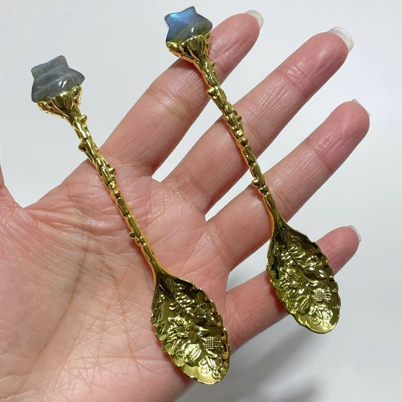 High Quality Mini Labradorite Star Coffee Spoon Wholesale - Image 9