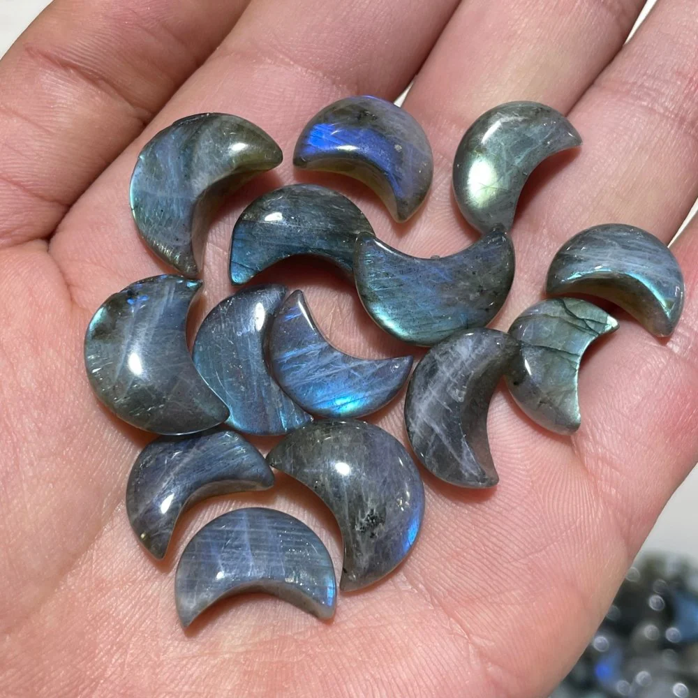 High Quality Mini Labradorite Star Moon DIY Pendant Wholesale - Image 3