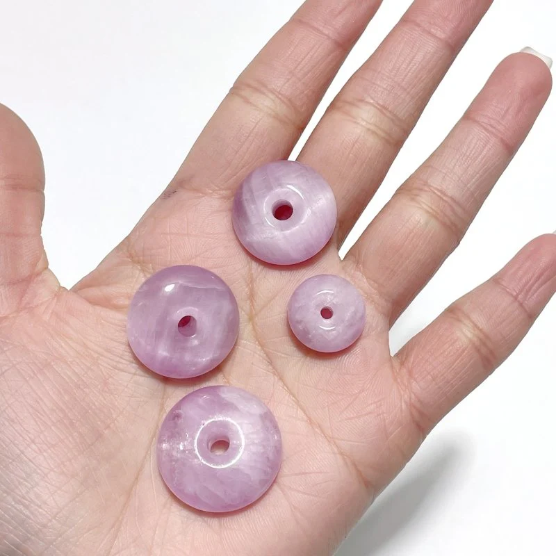13 Pieces High Quality Mixed Material Donuts Aquamarine Kunzite - Image 6
