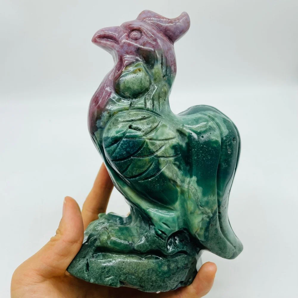 High Quality Ocean Jasper Chicken Carving - Image 3