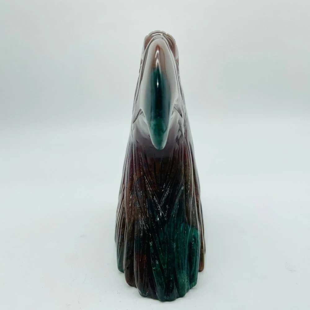 High Quality Ocean Jasper Eagle Head Carving - Image 3