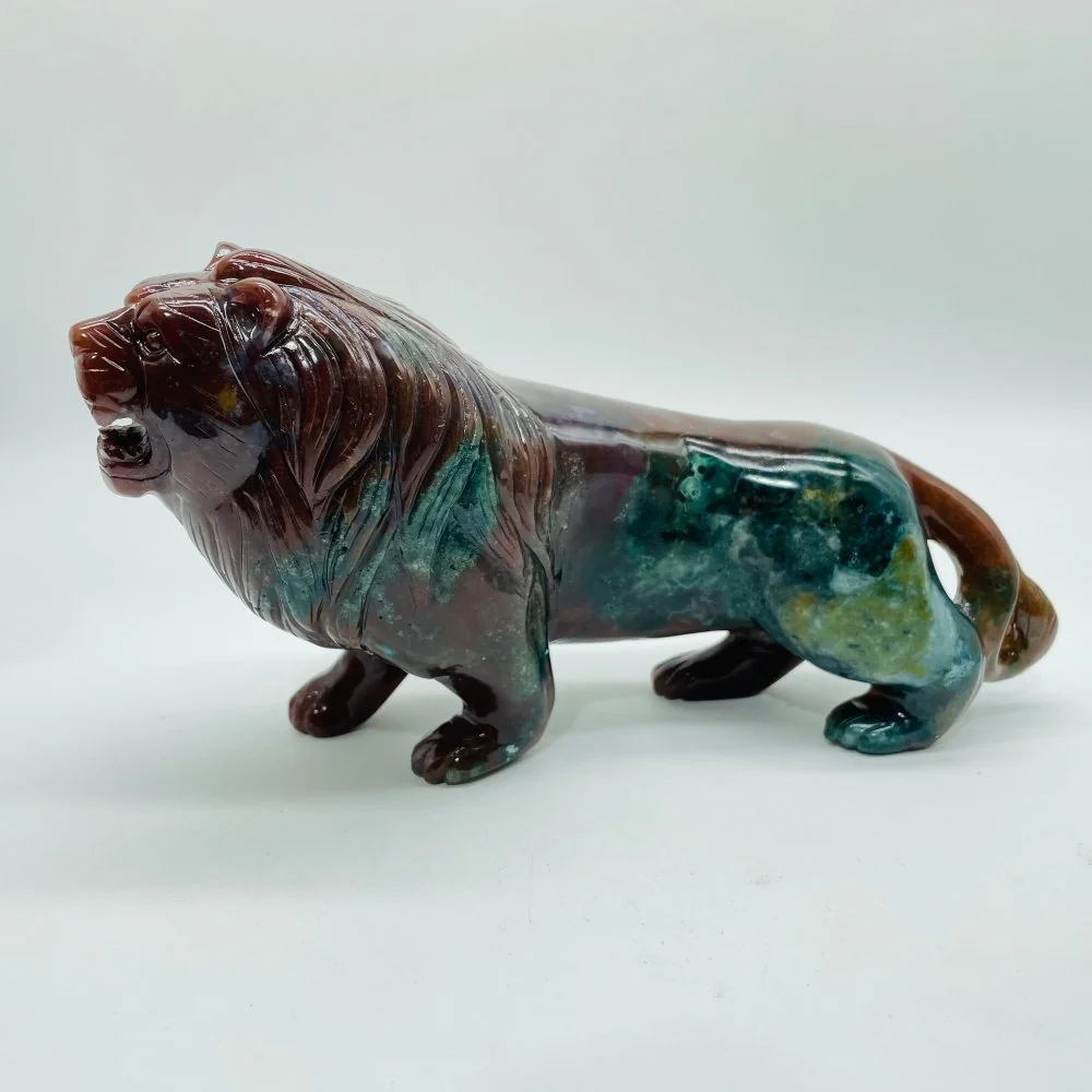 High Quality Ocean Jasper Lion Carving - Image 2