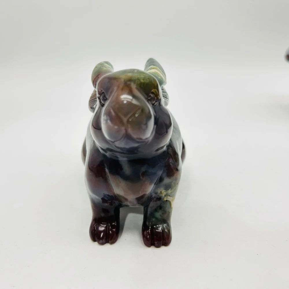 High Quality Ocean Jasper Rabbit Carving - Image 5