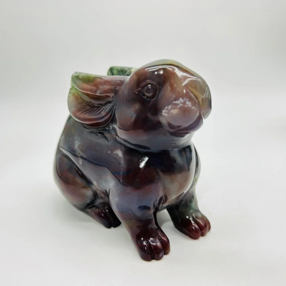 High Quality Ocean Jasper Rabbit Carving - Image 6