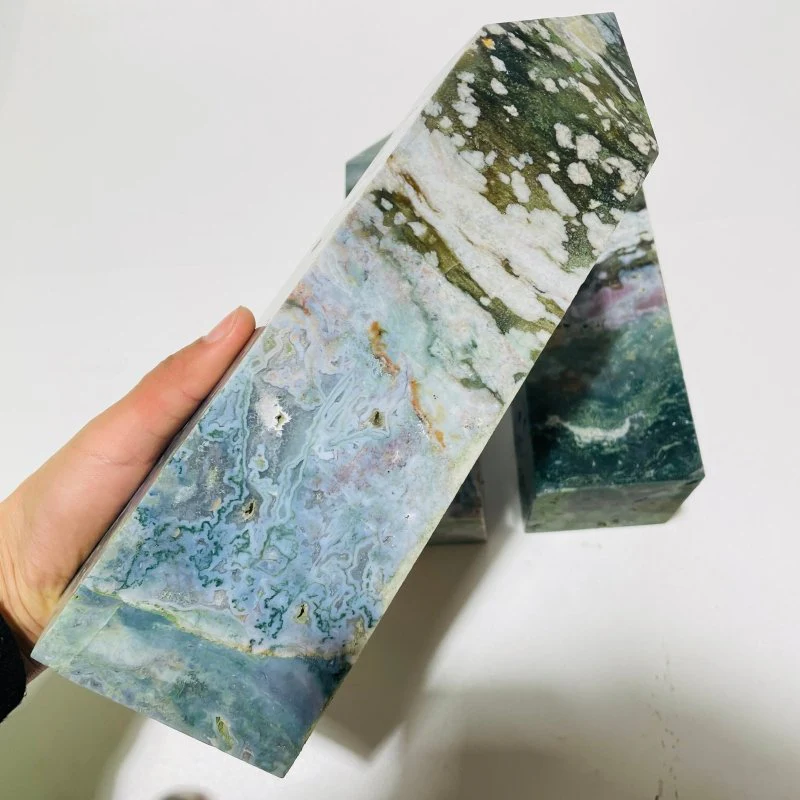 3 Pieces High Quality Large Ocean Jasper Tower - Image 2