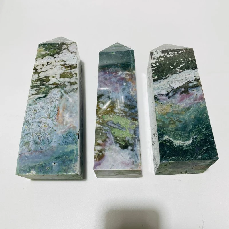 3 Pieces High Quality Large Ocean Jasper Tower - Image 4