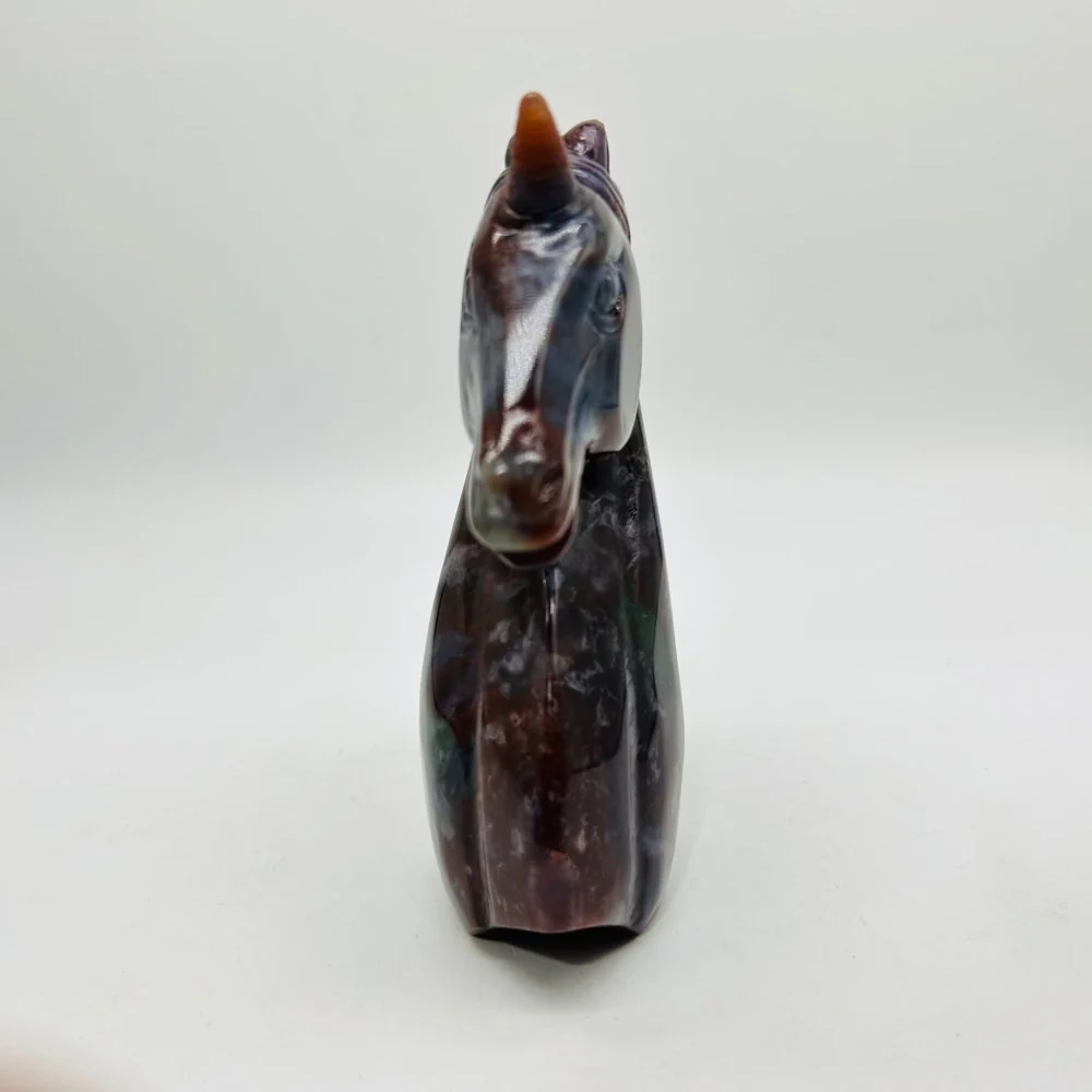 High Quality Ocean Jasper Unicorn Carving - Image 3