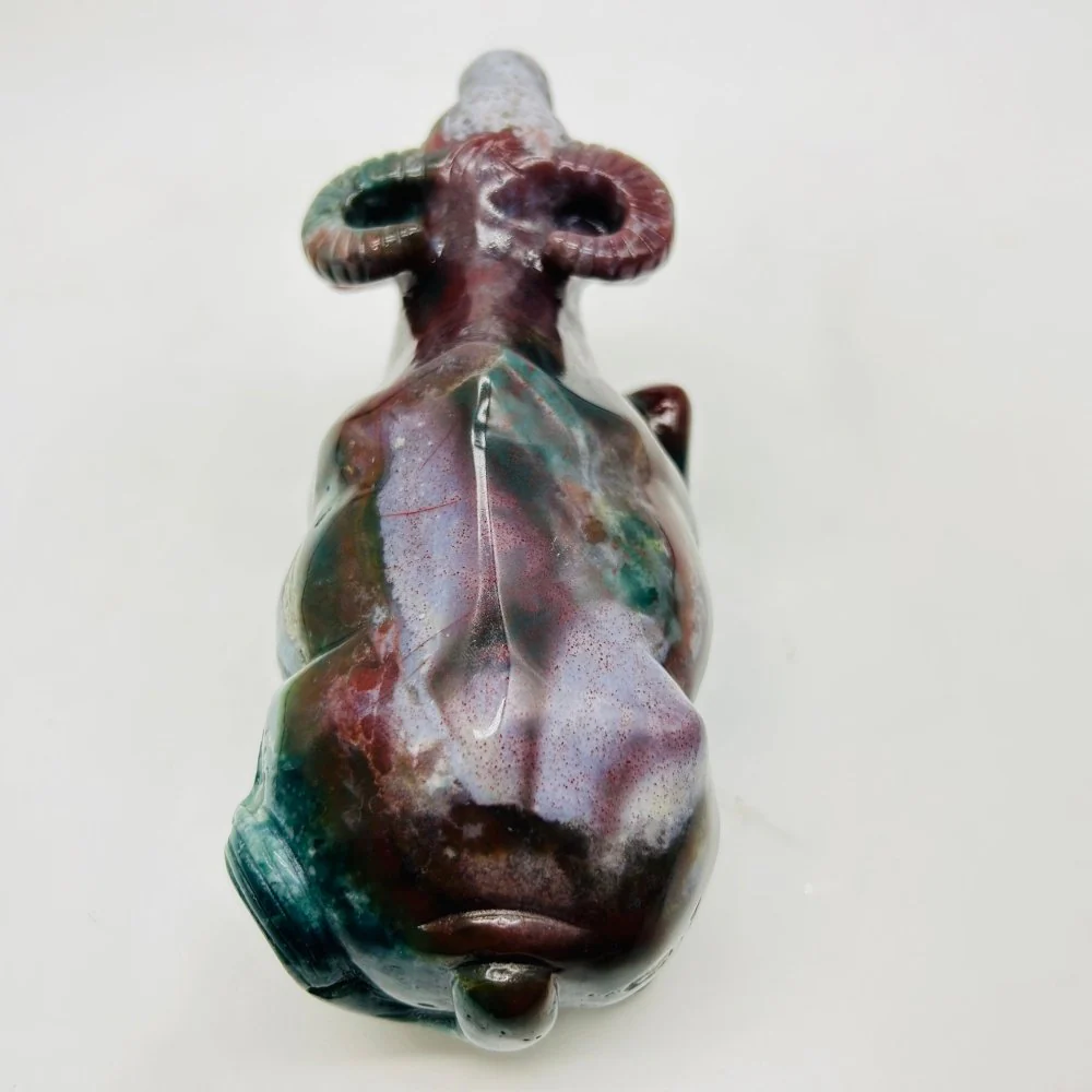High Quality Ocean Jasper Water Buffalo Carving - Image 3
