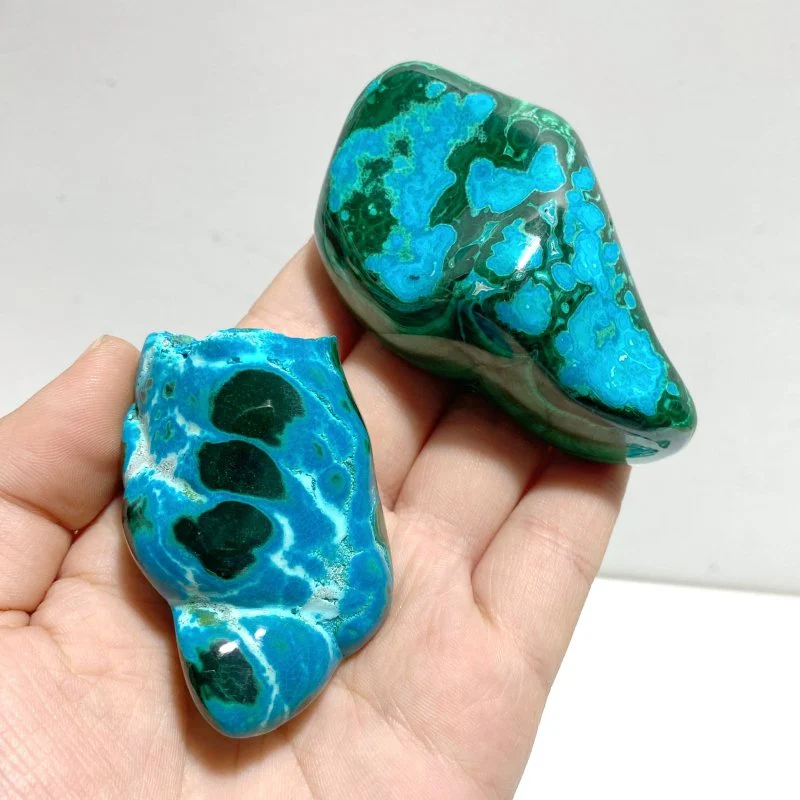 8 Pieces High Quality Polished Chrysocolla Mixed Malachite Home Decor #3 - Image 4