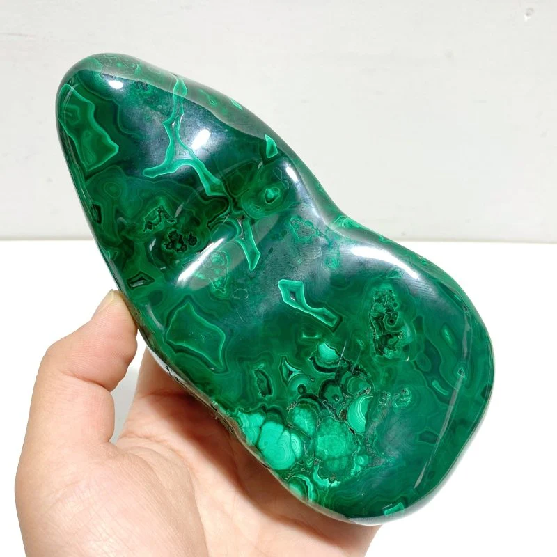 3 Pieces High Quality Polished Malachite Free Form - Image 5