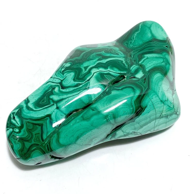 2 Pieces High Quality Polished Malachite Raw Bottom Home Decor - Image 3