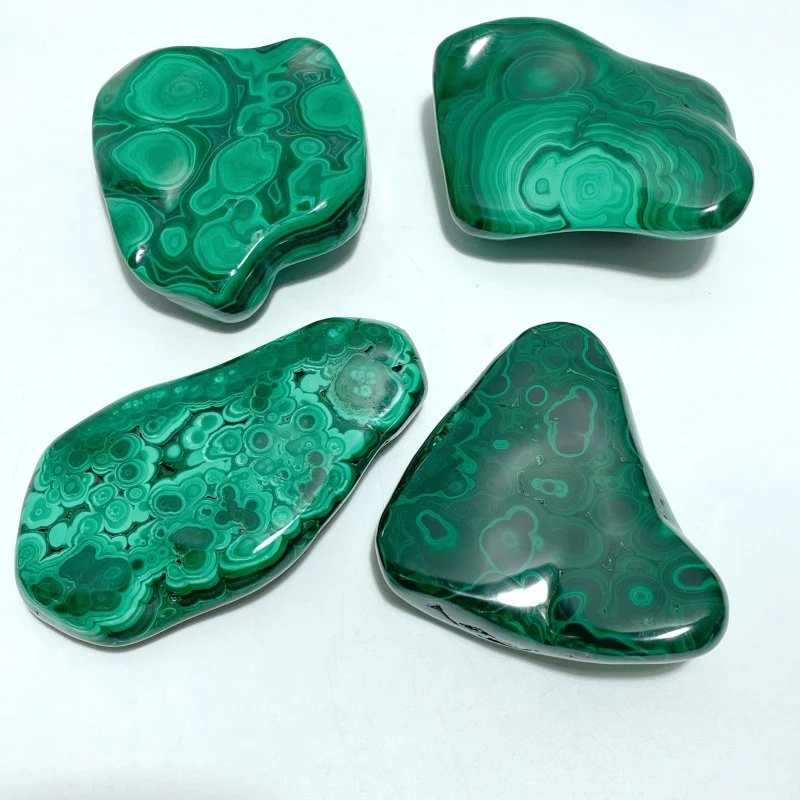 4 Pieces High Quality Polished Malachite Free Form - Image 5