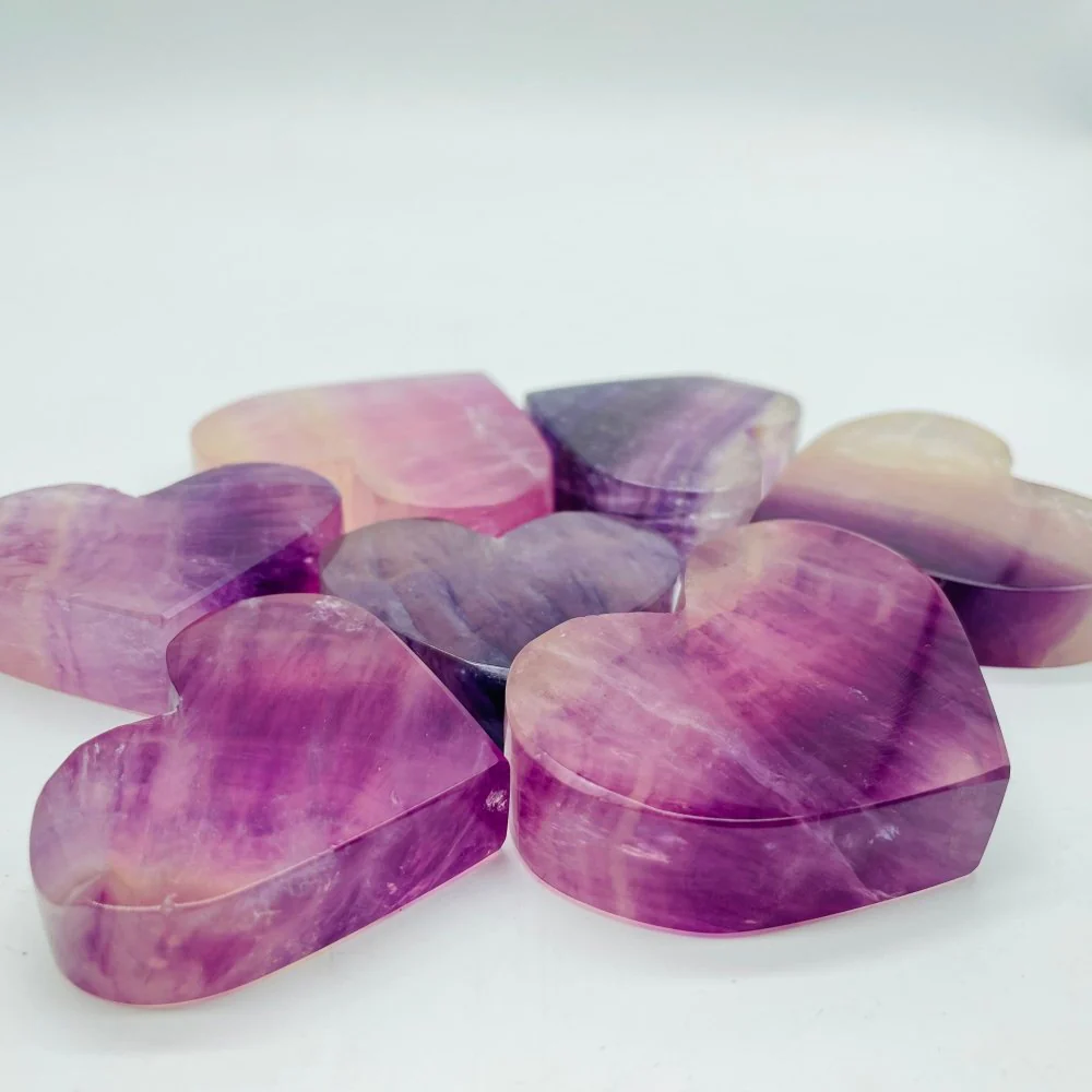 High Quality Purple Fluorite Heart Crystal Wholesale - Image 2