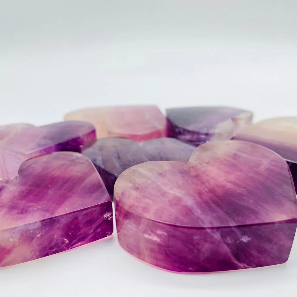 High Quality Purple Fluorite Heart Crystal Wholesale - Image 3