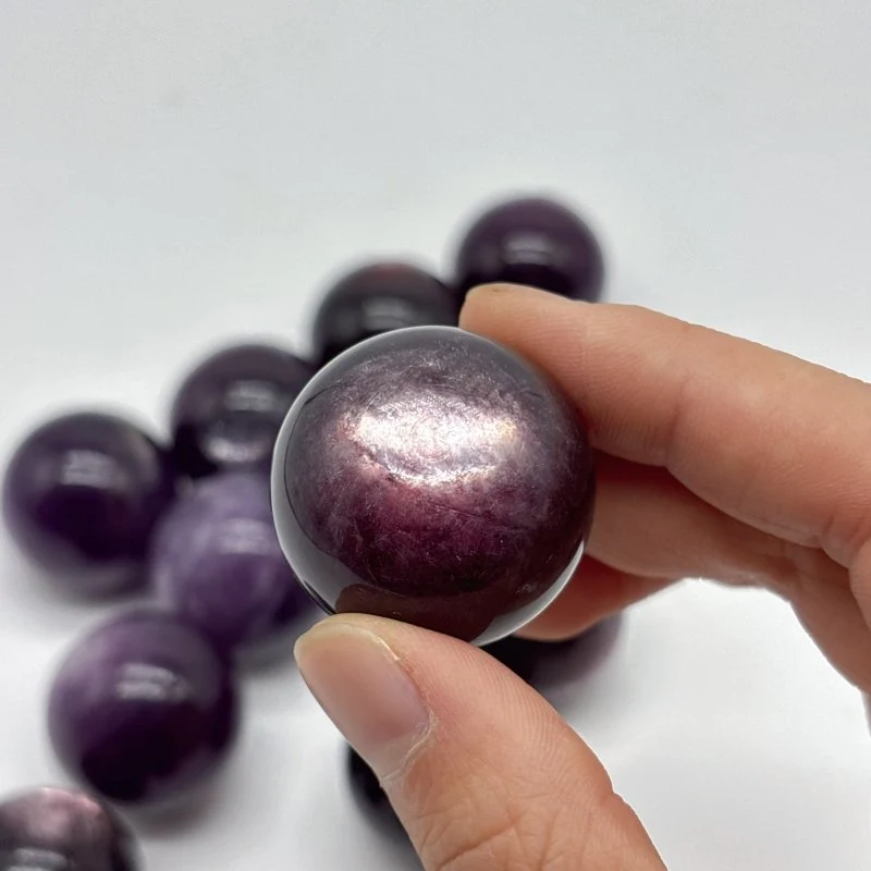 14 Pieces High Quality Purple Lepidolite Spark Spheres - Image 7