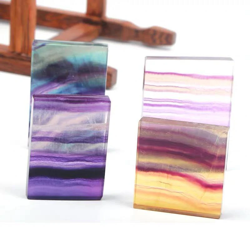 High Quality Rainbow Colourful Fluorite Cuboid - Image 3