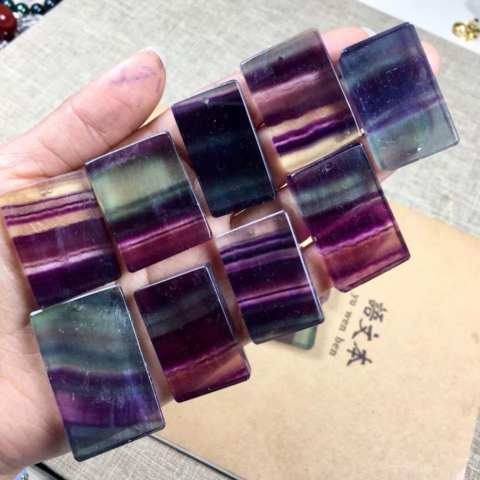 High Quality Rainbow Colourful Fluorite Cuboid - Image 4
