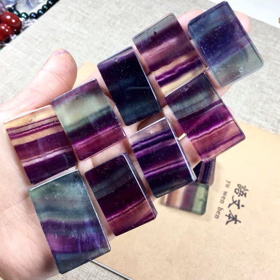 High Quality Rainbow Colourful Fluorite Cuboid - Image 6