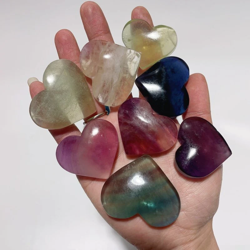 High Quality Rainbow Fluorite Heart Wholesale - Image 4