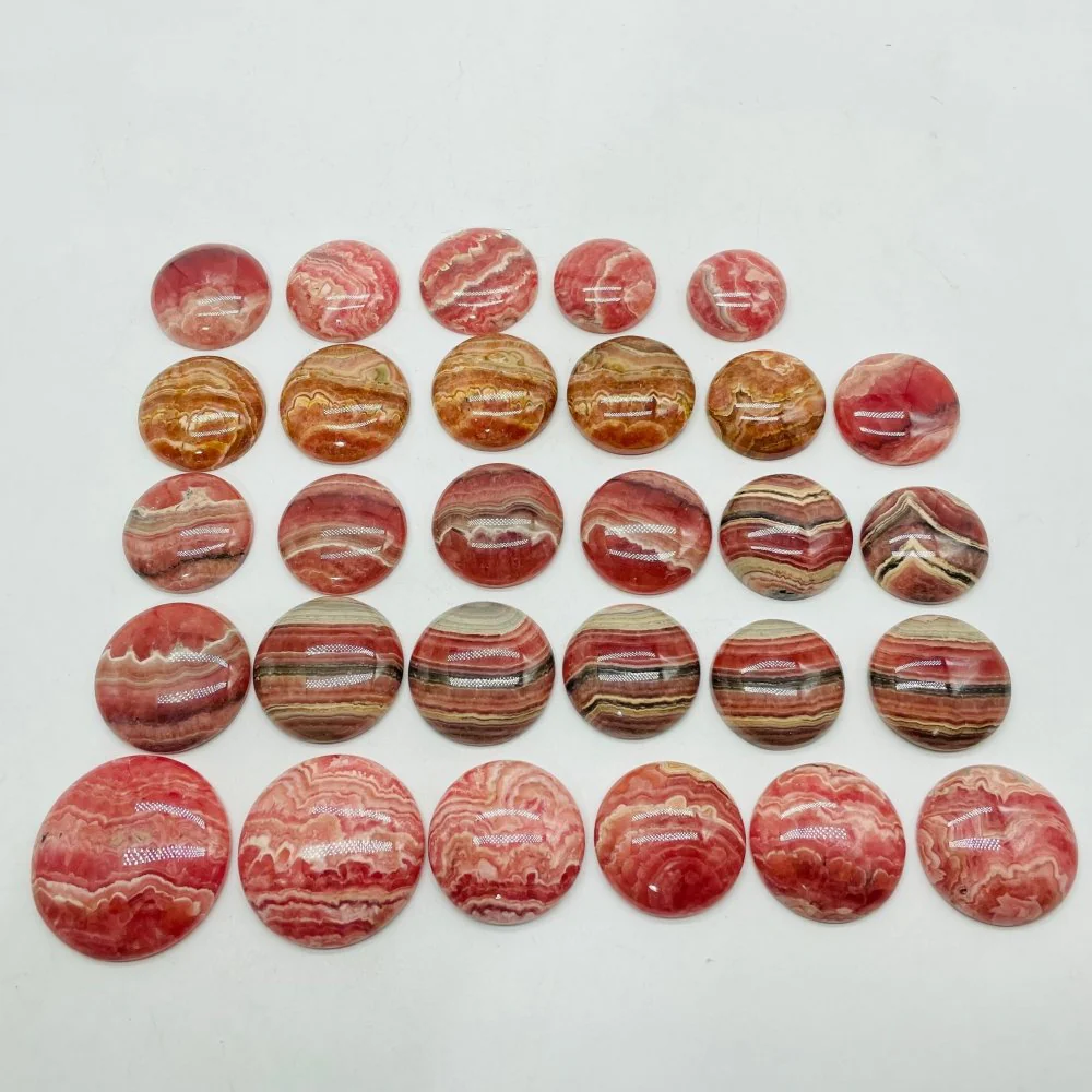 29 Pieces High Quality Rhodochrosite Round Plate DIY Pendant - Image 3