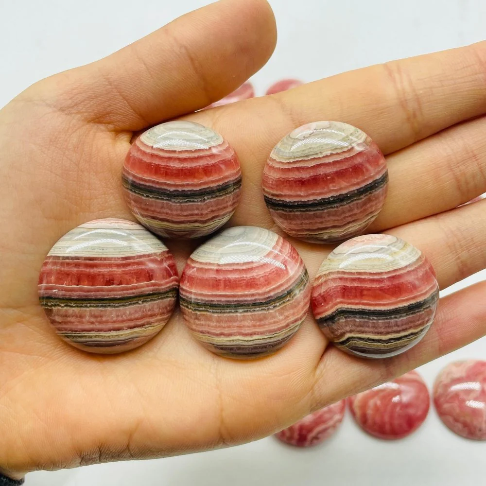 29 Pieces High Quality Rhodochrosite Round Plate DIY Pendant - Image 6