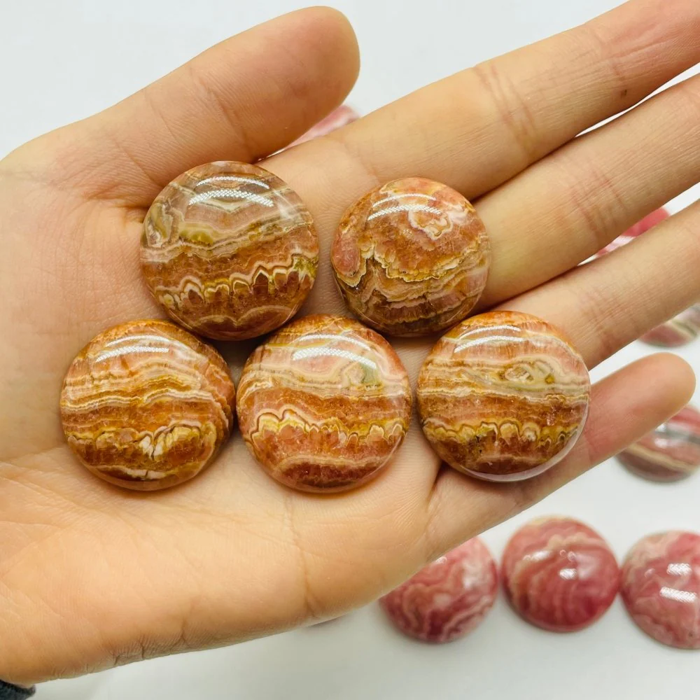 29 Pieces High Quality Rhodochrosite Round Plate DIY Pendant - Image 7