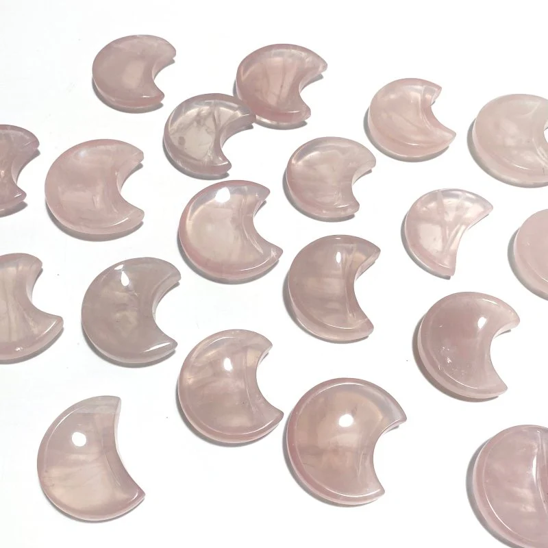 High Quality Rose Quartz Moon Shape Bowl Wholesale - Image 3