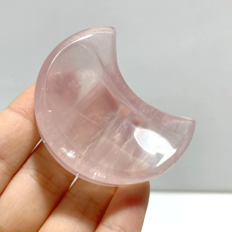 High Quality Rose Quartz Moon Shape Bowl Wholesale - Image 4