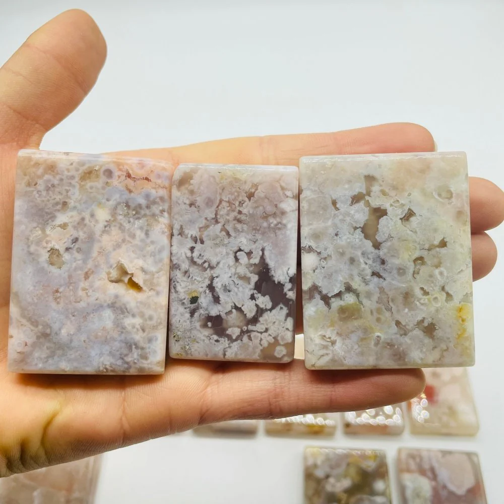24 Pieces High Quality Sakura Flower Agate Cuboid - Image 10