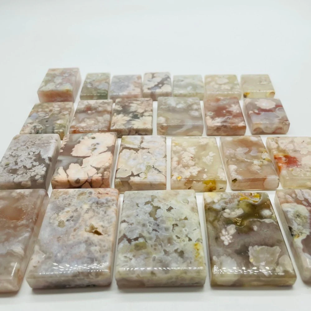 24 Pieces High Quality Sakura Flower Agate Cuboid - Image 11