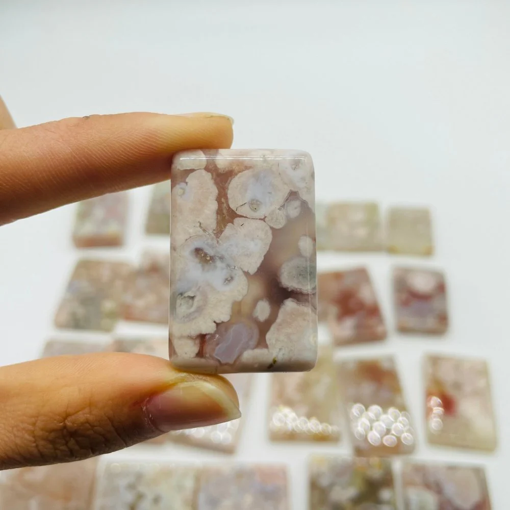 24 Pieces High Quality Sakura Flower Agate Cuboid - Image 8
