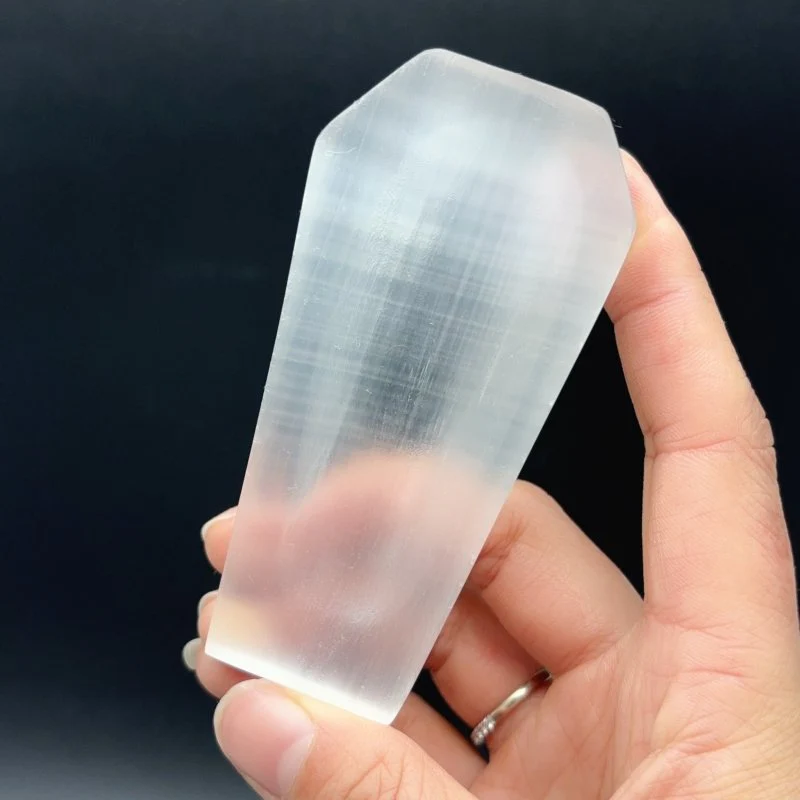 High Quality Selenite Coffin Shallow Bowl Carving Wholesale - Image 2