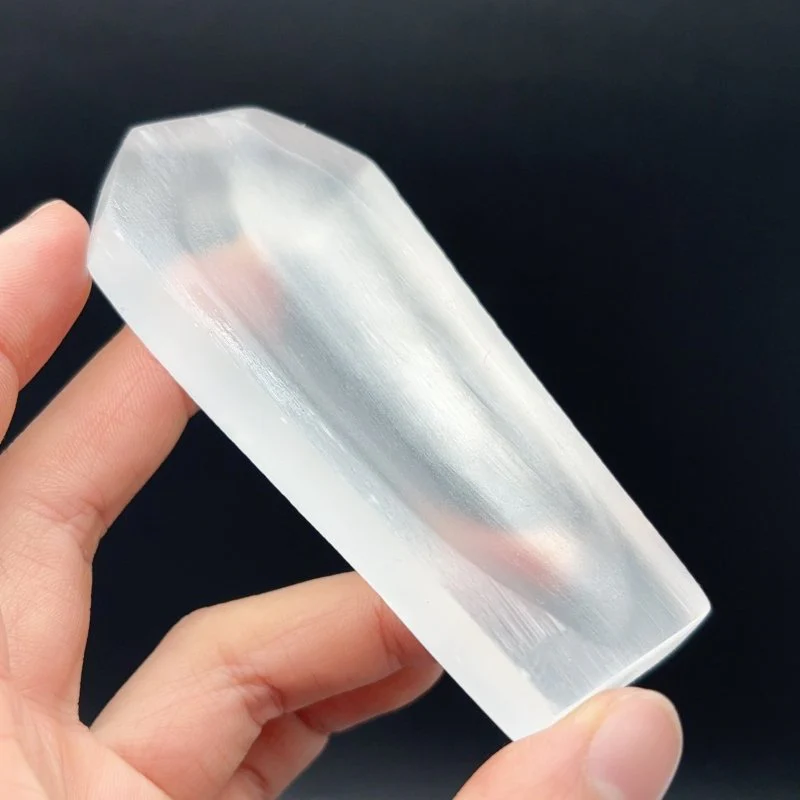 High Quality Selenite Coffin Shallow Bowl Carving Wholesale - Image 4