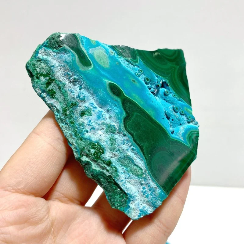 5 Pieces High Quality Small Chrysocolla Mixed Malachite Slab Specimen #4 - Image 4