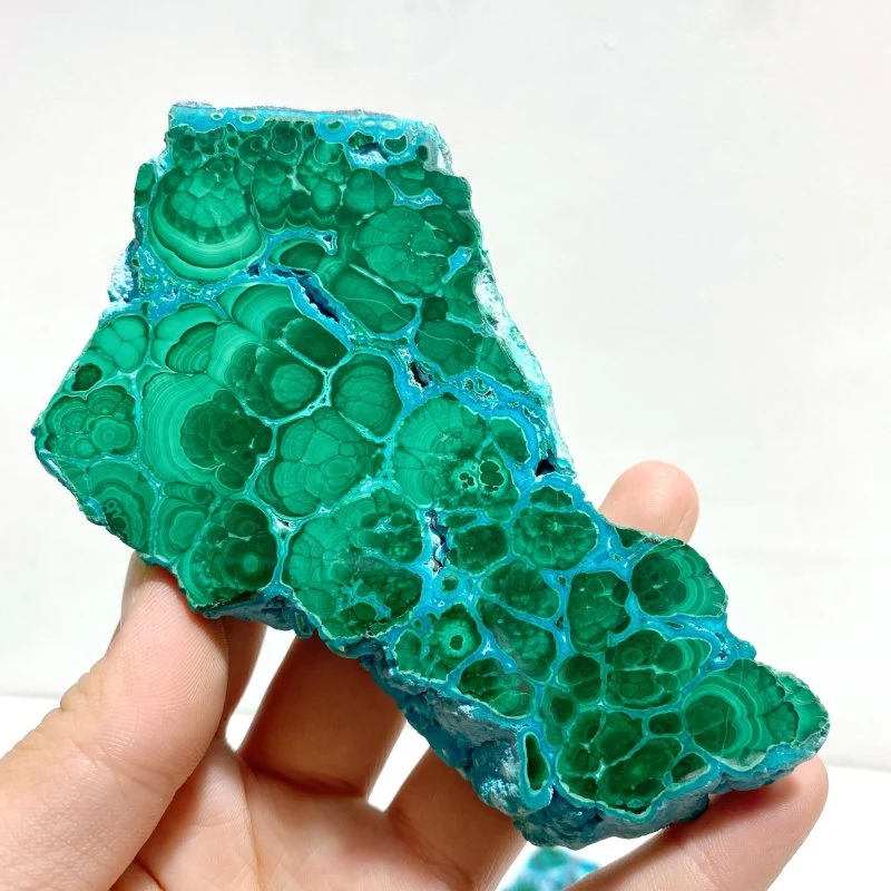 6 Pieces High Quality Small Chrysocolla Mixed Malachite Slab Specimen #5 - Image 2